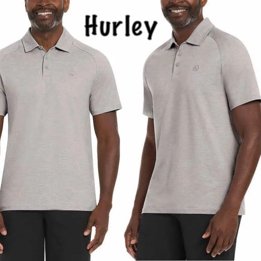 Hurley Men's Ultra Soft Stretch Moisture Wicking Performance Polo Shirt - Small